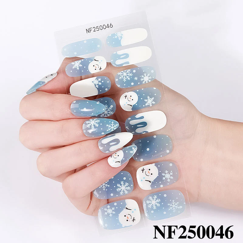 Festliche Nagelkunstaufkleber