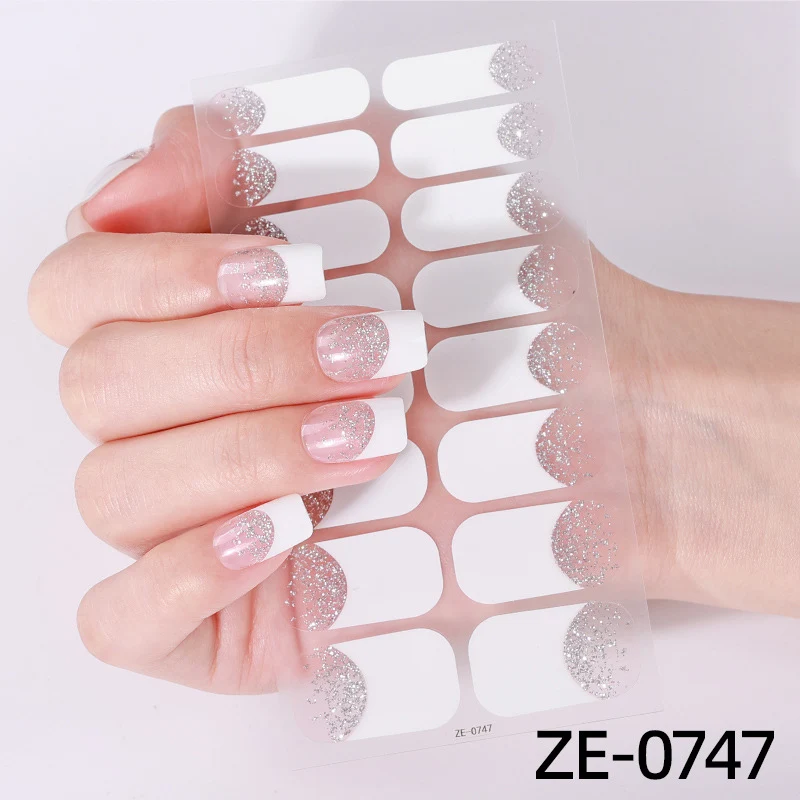 Elegante Glitter Akzent Nagel Wraps