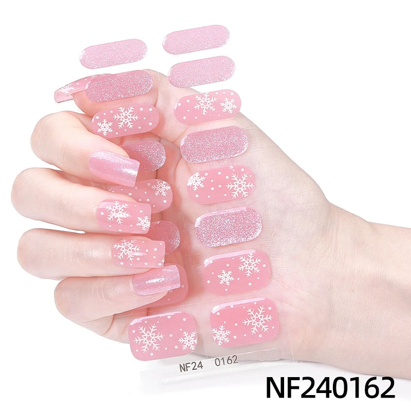 Elegante French Tip Nagelaufkleber