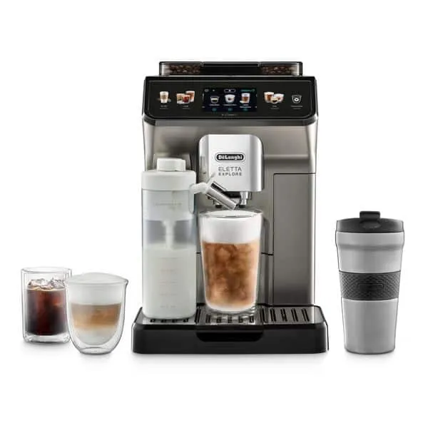 DeLonghi Eletta Explore Bean to Cup Kaffeemaschine mit Cold Brew Technology - Titan | ECAM450.86.T