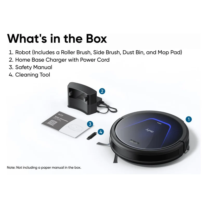 Eufy G50 Hybrid Robot Staubsauger - Schwarz | T2212V11