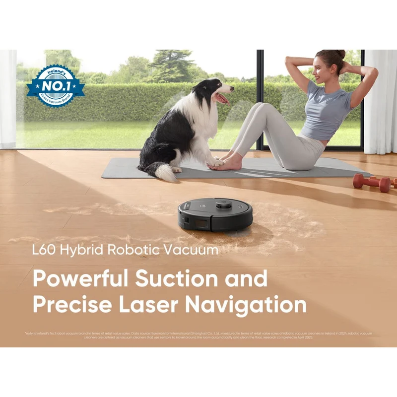 Eufy L60 Hybrid Robot Staubsauger - Schwarz | T2268V11