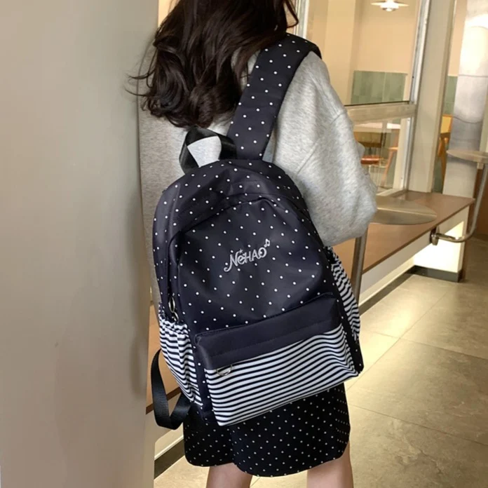 Polka-Dots-Print Freizeit-Rucksack Karnz