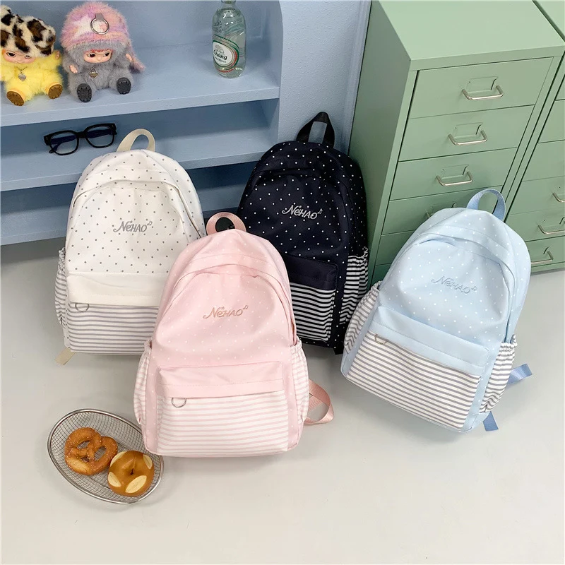 Polka-Dots-Print Freizeit-Rucksack Karnz