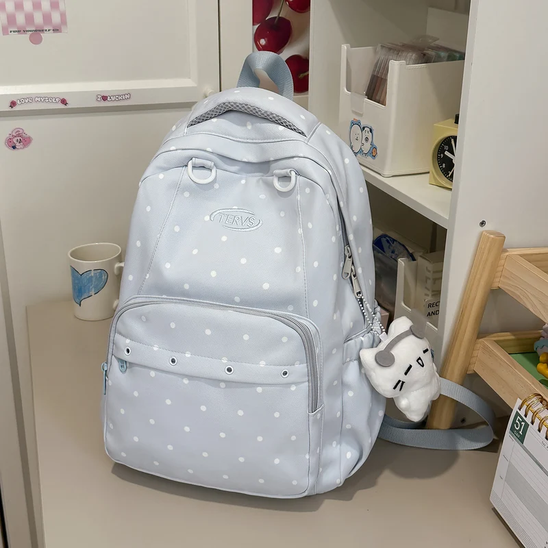 Polka-Dots-Muster-Rucksack mit Zubehör Karnz