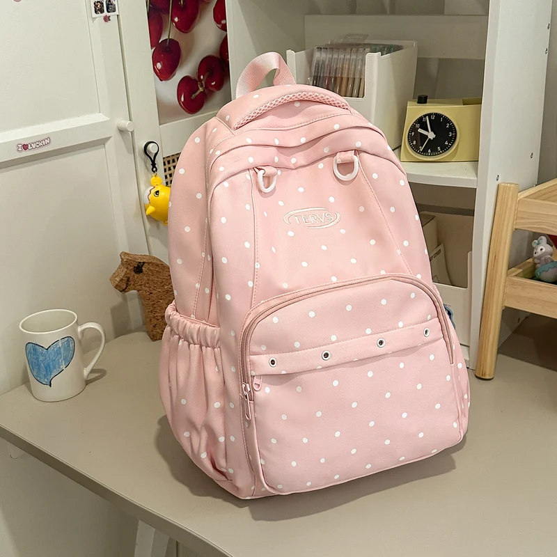Polka-Dots-Muster-Rucksack mit Zubehör Karnz