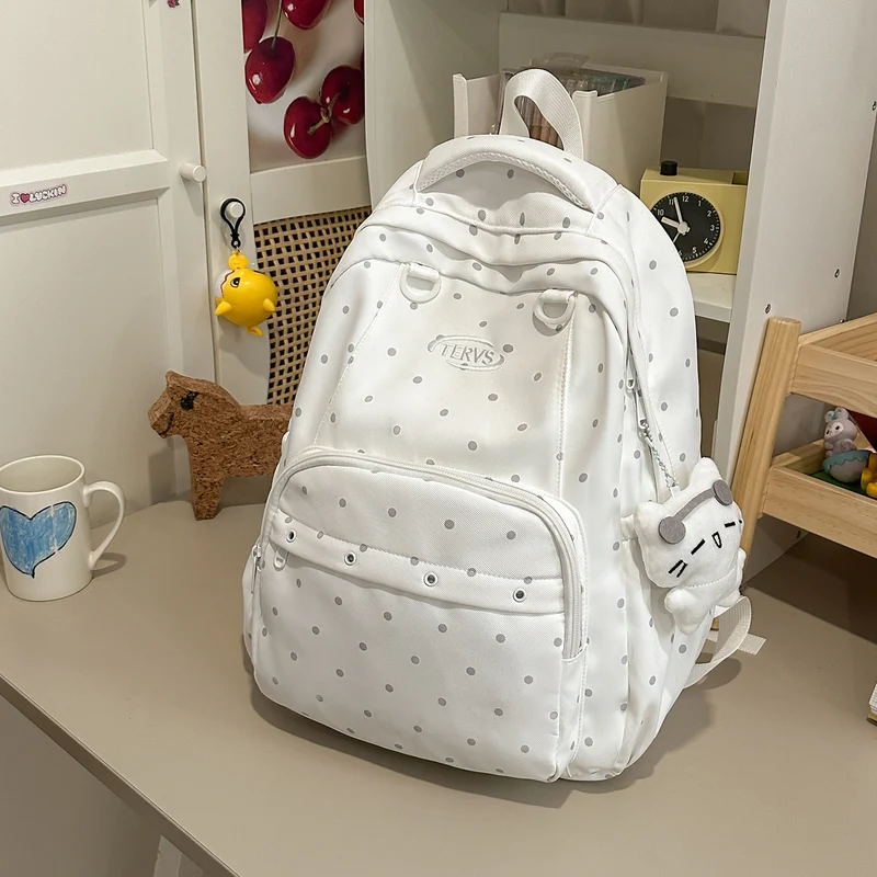Polka-Dots-Muster-Rucksack mit Zubehör Karnz