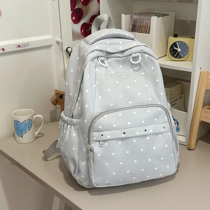 Polka-Dots-Muster-Rucksack mit Zubehör Karnz