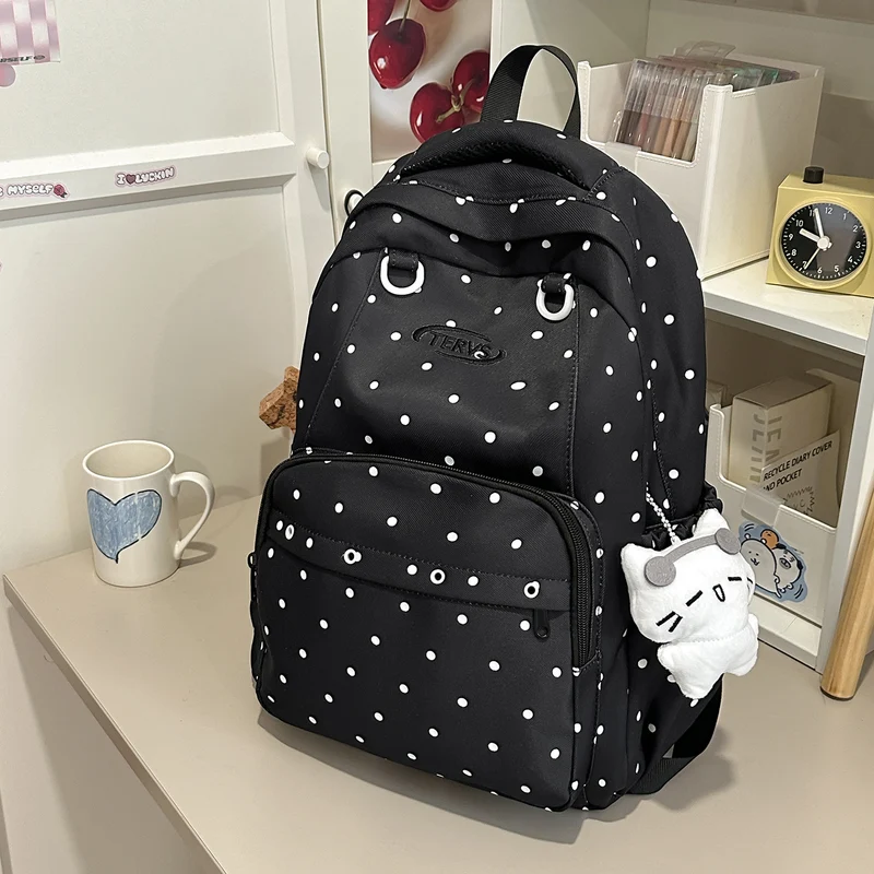 Polka-Dots-Muster-Rucksack mit Zubehör Karnz
