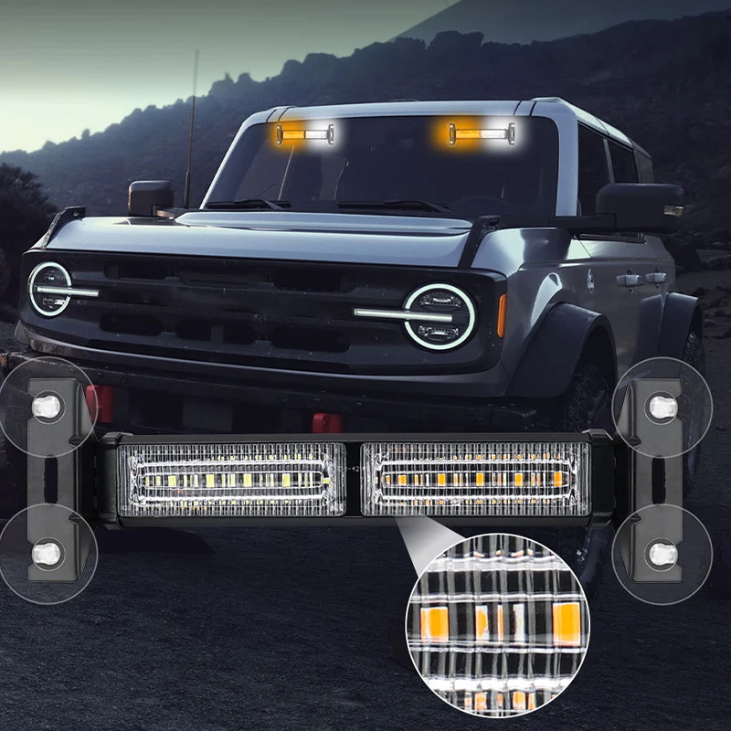 🚨 50% RABATT! 💡 Hochsichtbare LED-Blitzleiste – Warnblinklicht mit Stroboskop-Funktion – Ideal für Baustellen, Pannenhilfe & Sicherheit auf der Straße 🚧
