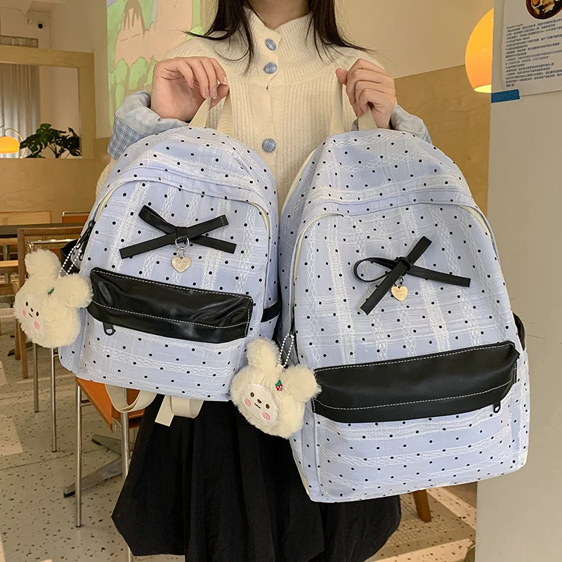 Punkte gemustertes Mini-Rucksack Karnz