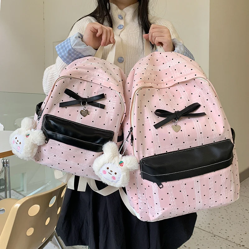 Punkte gemustertes Mini-Rucksack Karnz