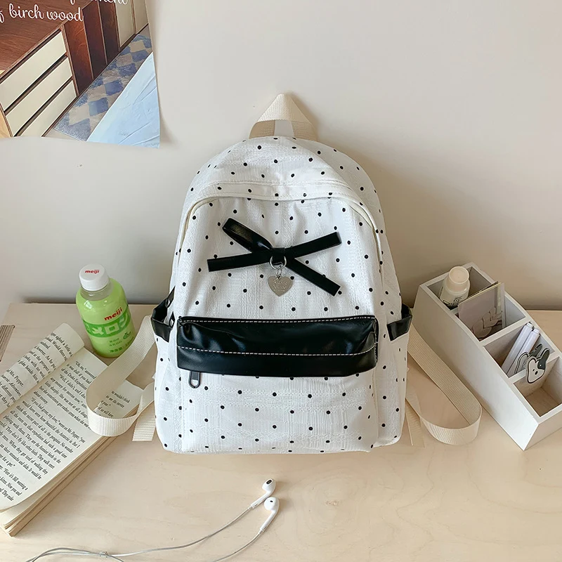 Punkte gemustertes Mini-Rucksack Karnz