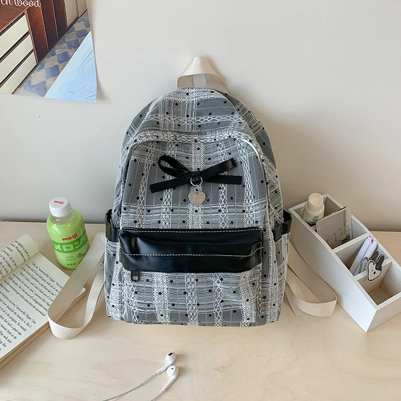 Punkte gemustertes Mini-Rucksack Karnz