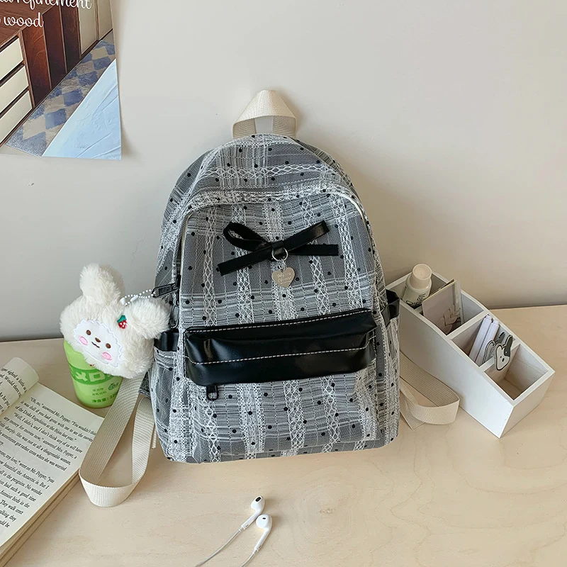 Punkte gemustertes Mini-Rucksack Karnz