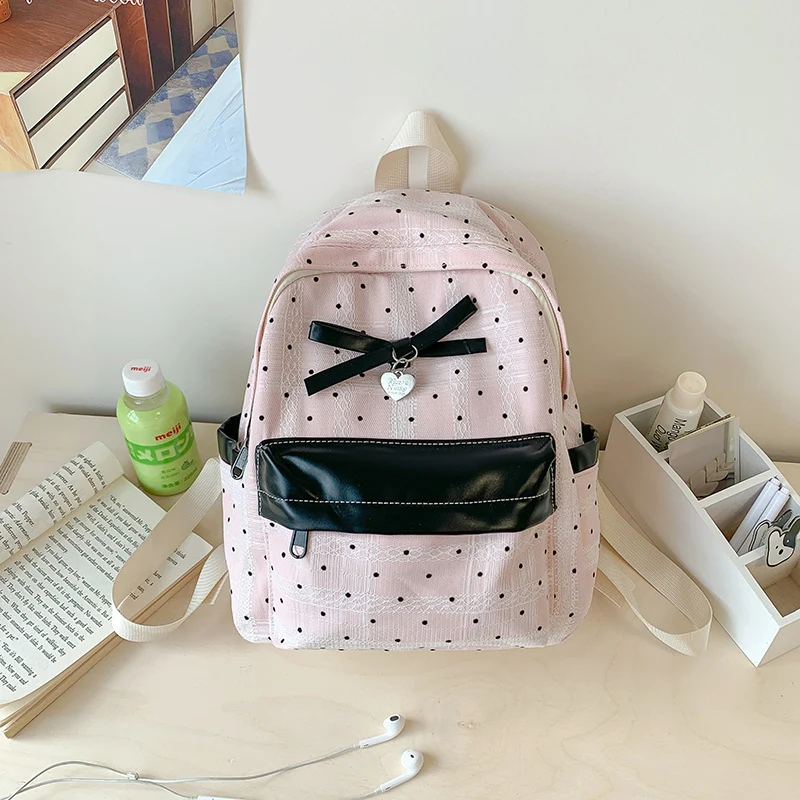 Punkte gemustertes Mini-Rucksack Karnz