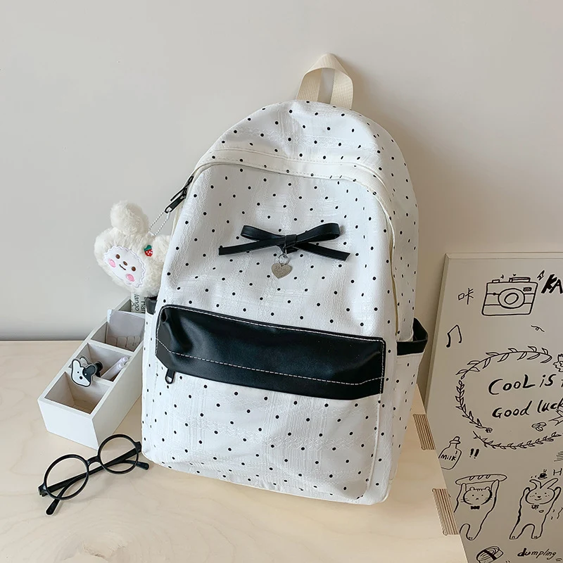 Punkte gemustertes Mini-Rucksack Karnz