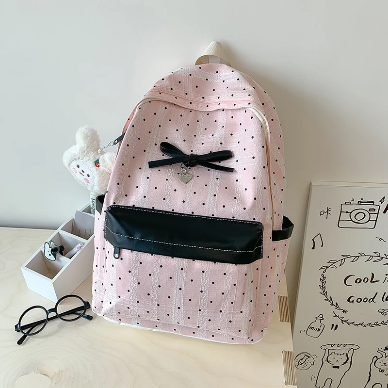 Punkte gemustertes Mini-Rucksack Karnz