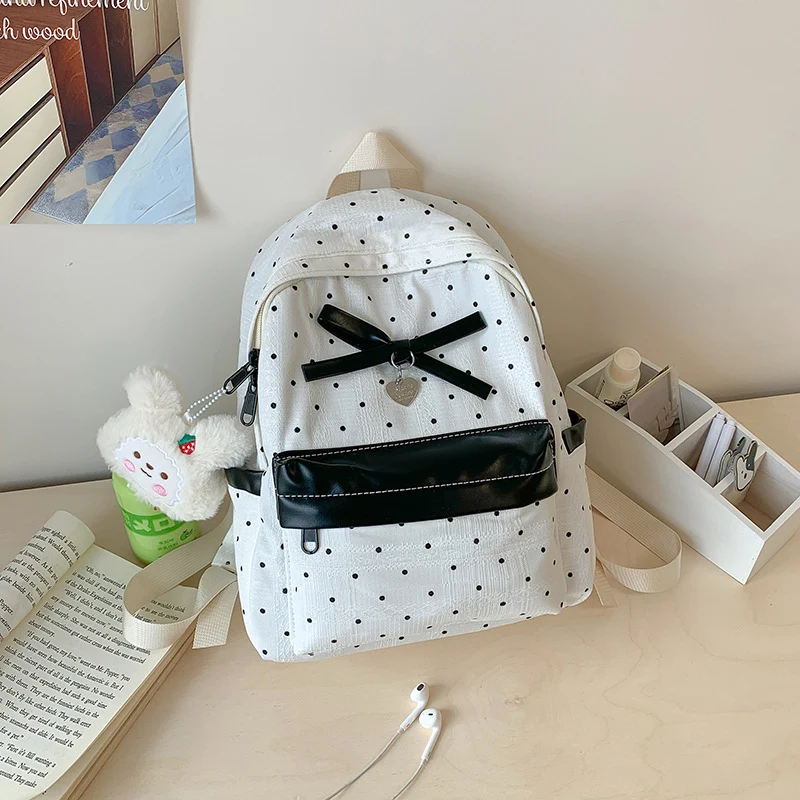 Punkte gemustertes Mini-Rucksack Karnz
