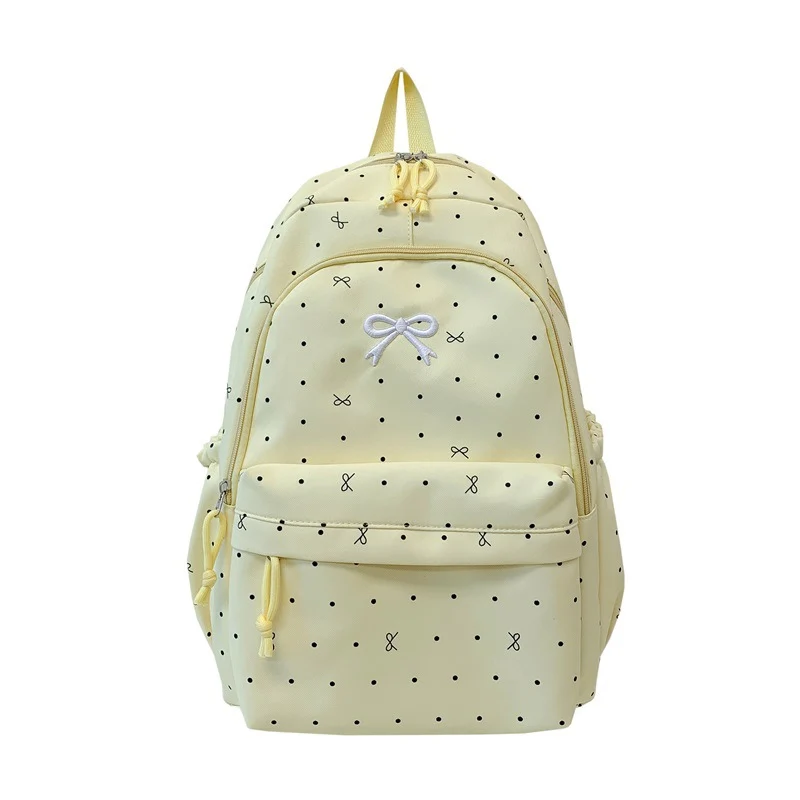Polka-Dot-Design-Rucksack mit Mehrfachtaschen-Features Karnz