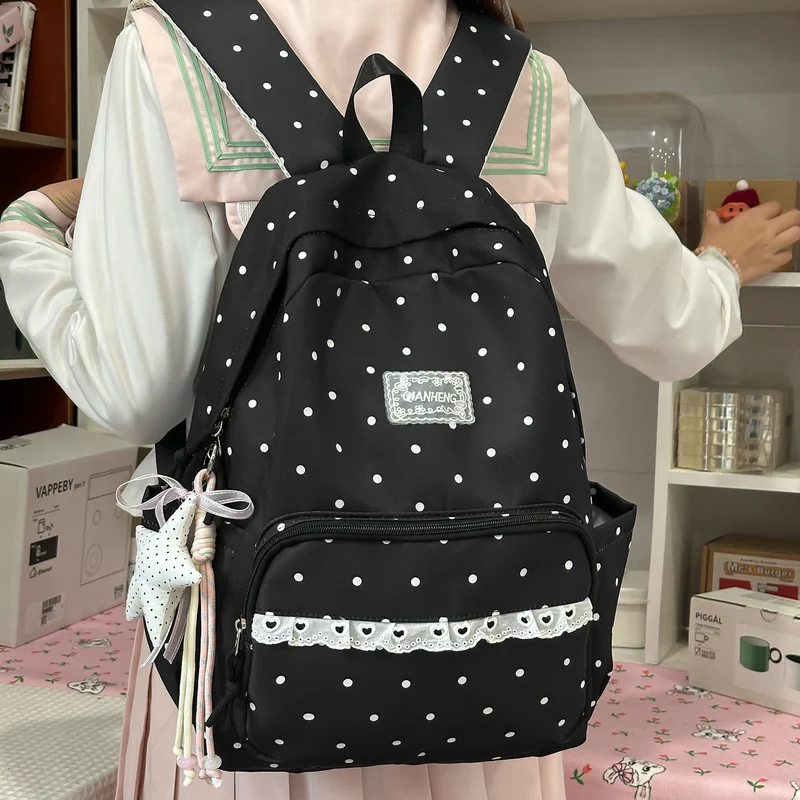 Polka Dot Dekorative Rucksack Karnz