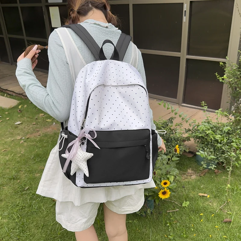 Polka Dot und Einfarbiger Rucksack Karnz