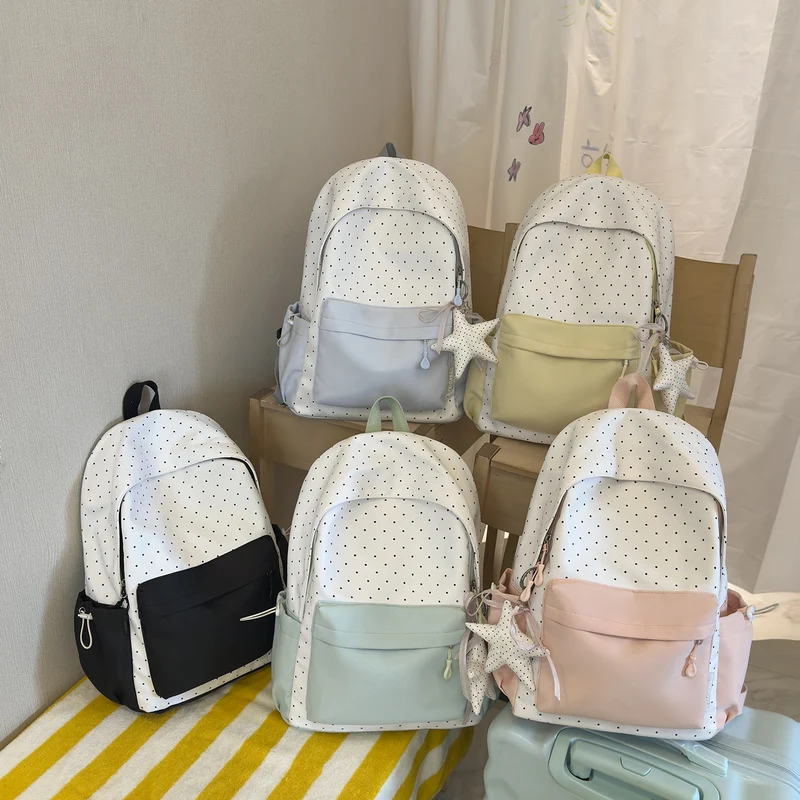 Polka Dot und Einfarbiger Rucksack Karnz