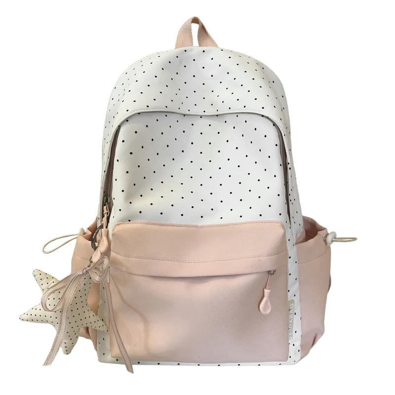 Polka Dot und Einfarbiger Rucksack Karnz