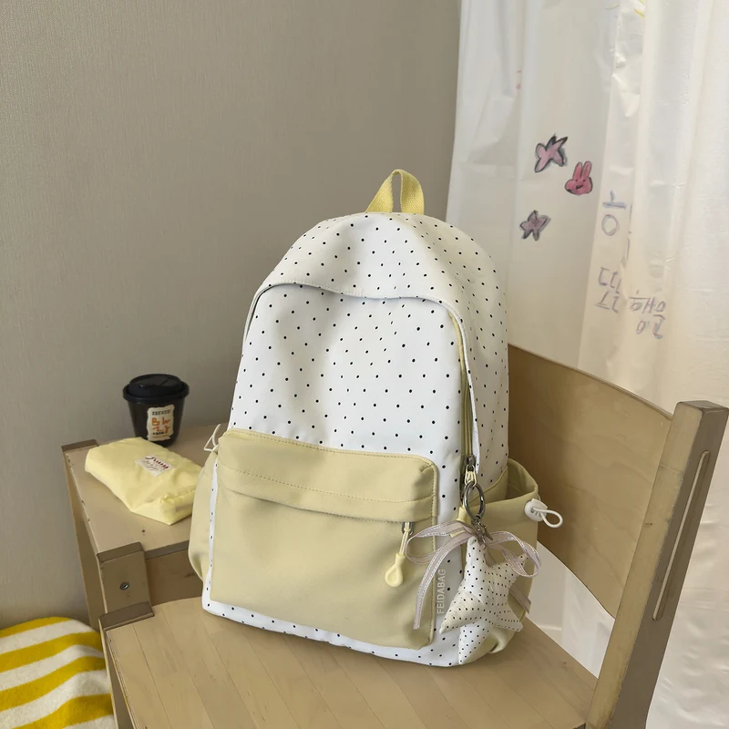 Polka Dot und Einfarbiger Rucksack Karnz