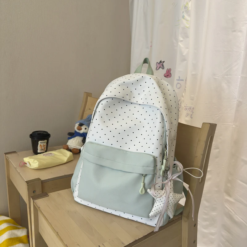 Polka Dot und Einfarbiger Rucksack Karnz