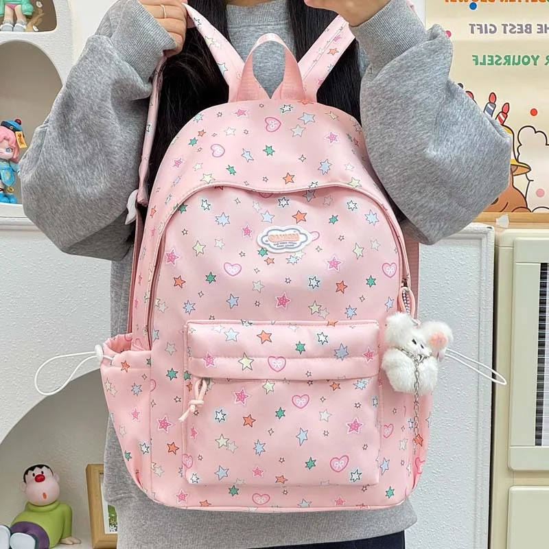 Verspielter Sternen-Print-Rucksack Karnz