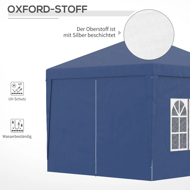 Pavillon 3x3m Pop-up Zelt Faltpavillon Pavillon Überdachung