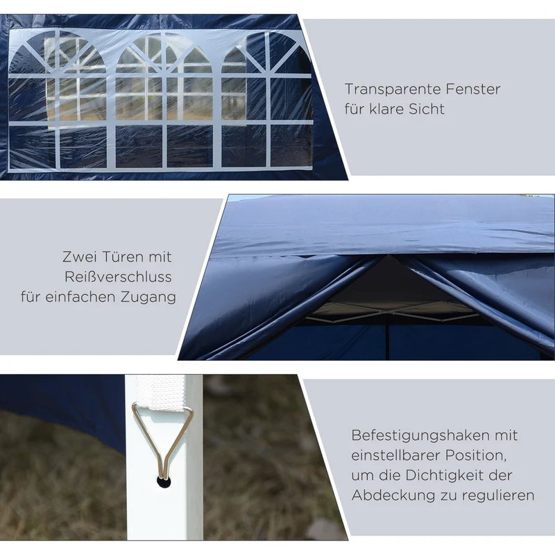 Pavillon 3x3m Pop-up Zelt Faltpavillon Pavillon Überdachung