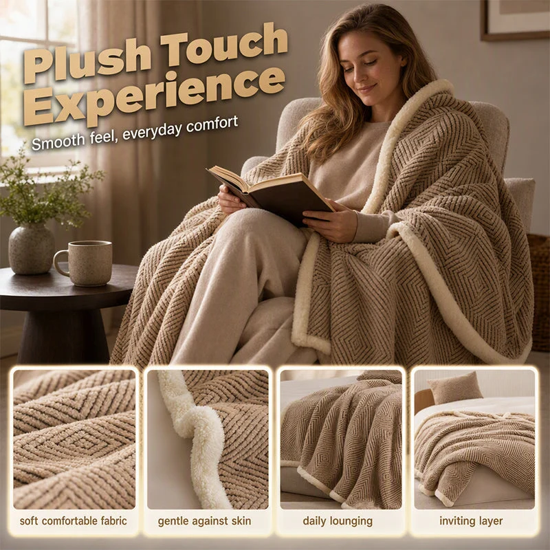 🛋️ 50% RABATT! 🧶 Doppellagige Kuscheldecke – Extra warm, weich & vielseitig – Ideal für Sofa, Bett & gemütliche Stunden zu Hause ✨