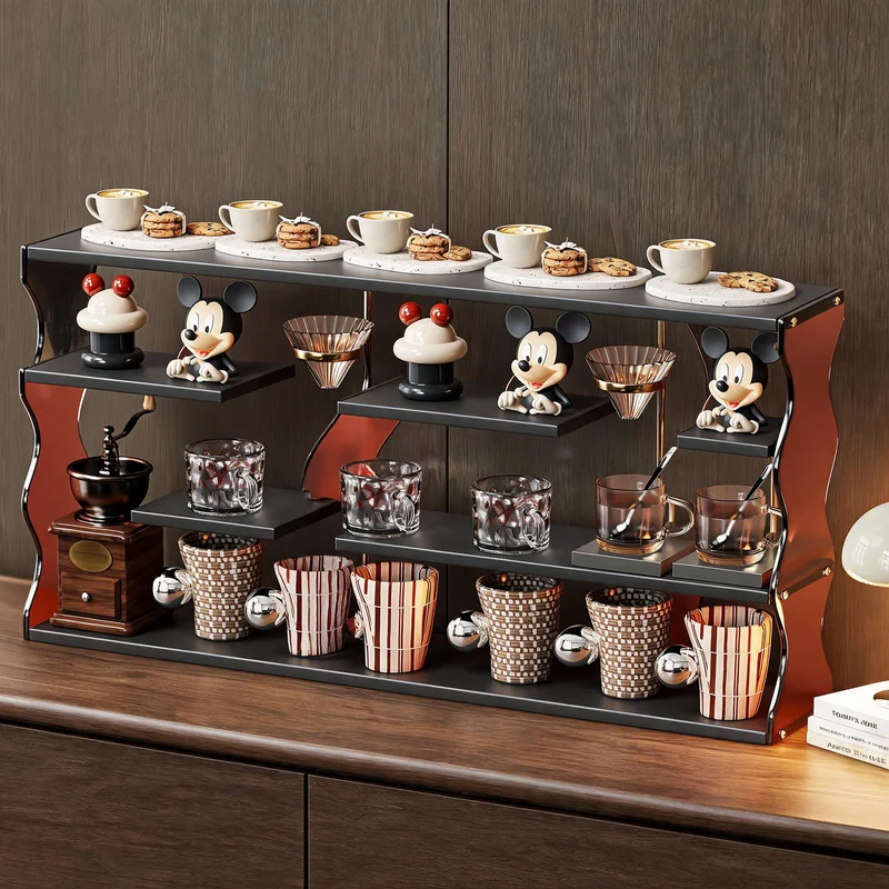 Gestufter Acryl-Wellen-Thekenregal-Organizer