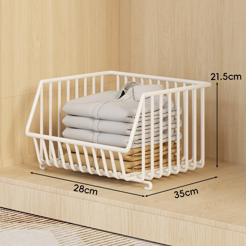 Drei-Tier Stapelbarer Draht Kleiderschrank Korb Organizer