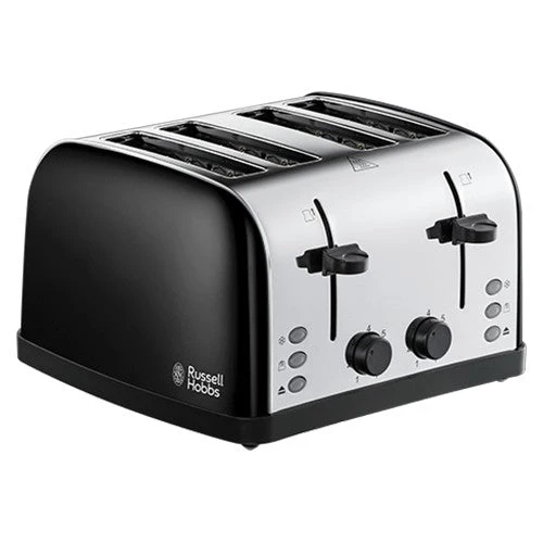 RussellHobbs Edelstahl 4 Slice Toaster - Schwarz | 28360
