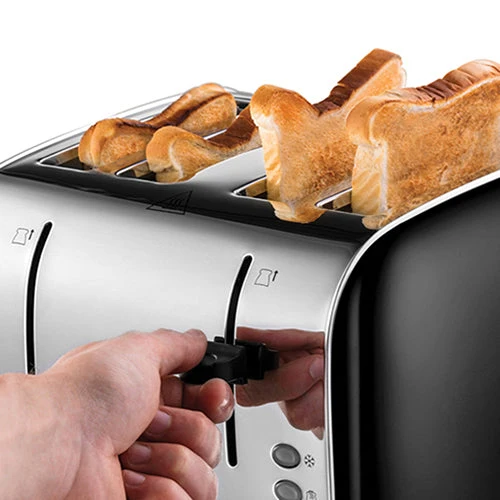 RussellHobbs Edelstahl 4 Slice Toaster - Schwarz | 28360