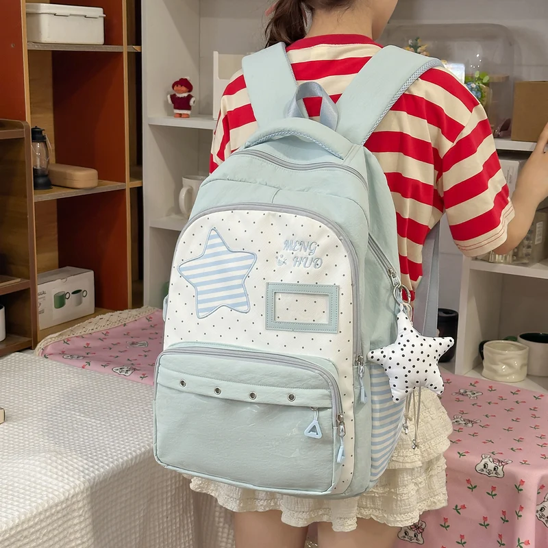 Verspielt mit Sternen verzierten Schulrucksack Karnz