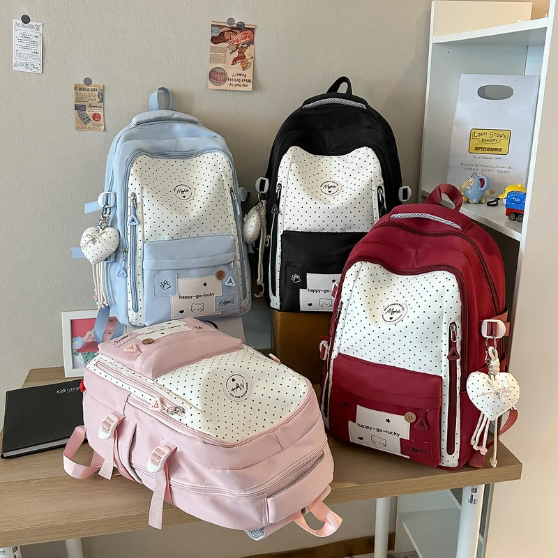 Verspielt Polka Dot Freizeit Rucksack Karnz
