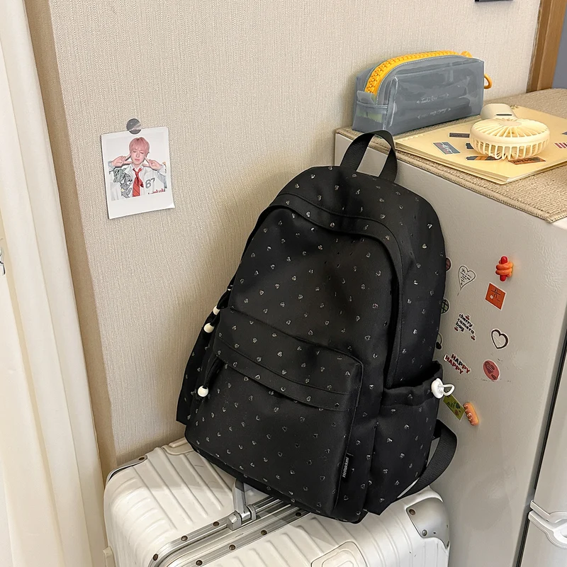 Verspielt Herz-Print Rucksack Karnz