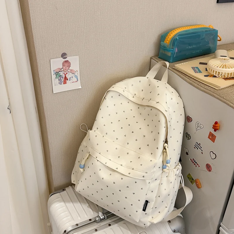 Verspielt Herz-Print Rucksack Karnz
