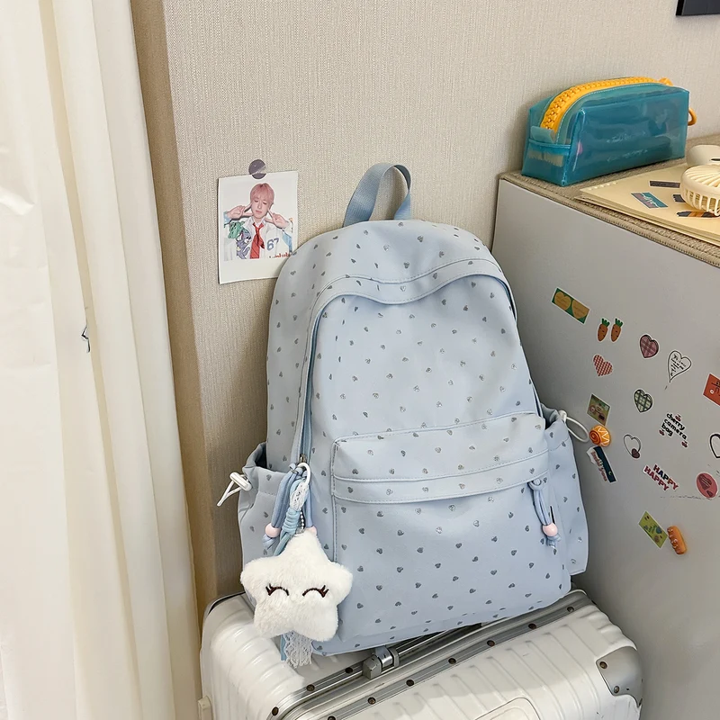 Verspielt Herz-Print Rucksack Karnz