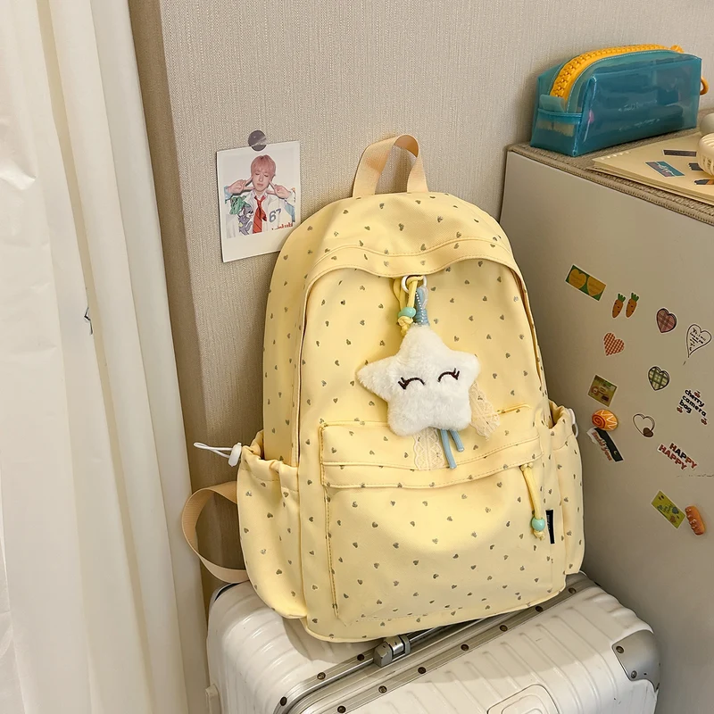 Verspielt Herz-Print Rucksack Karnz
