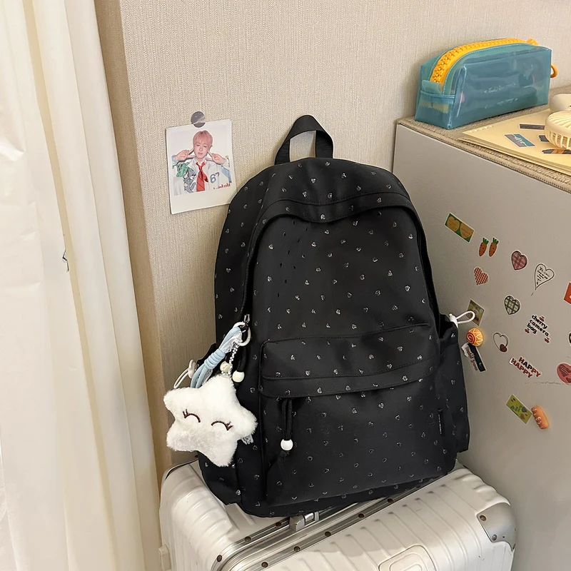 Verspielt Herz-Print Rucksack Karnz