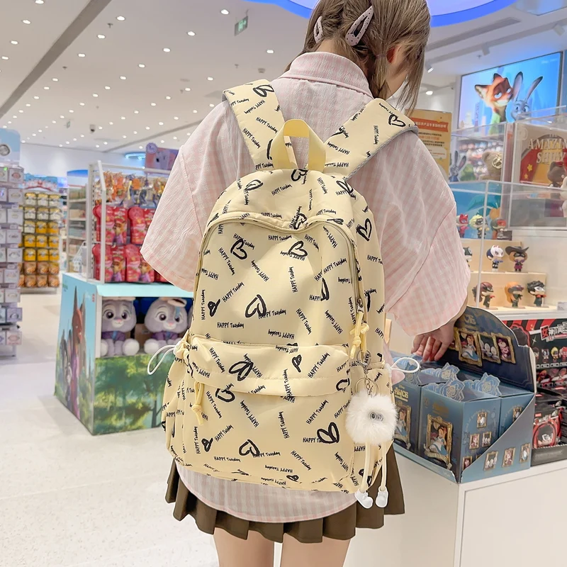 Verspielter Herz-Muster Rucksack Karnz