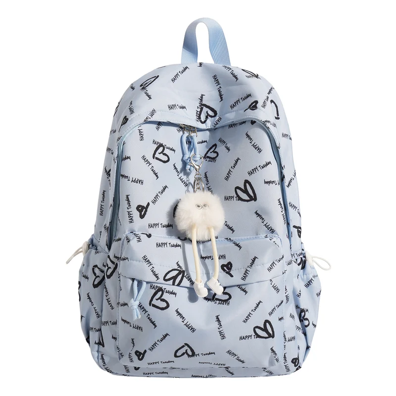 Verspielter Herz-Muster Rucksack Karnz