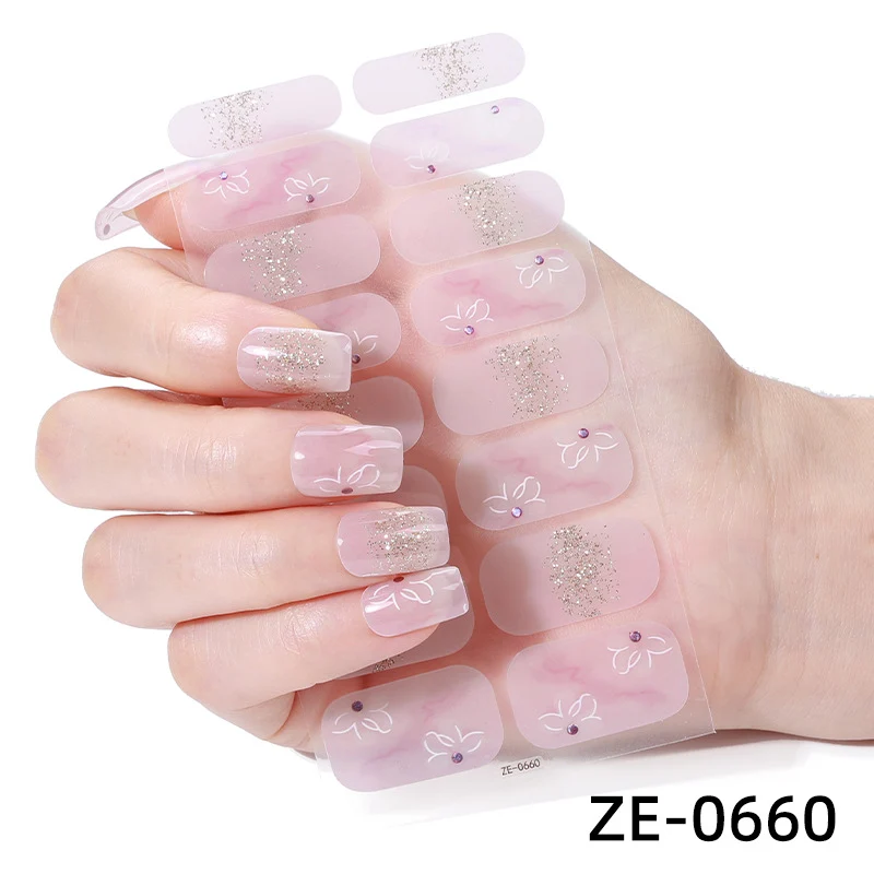 Dekorative Glitter-Nagel-Wraps