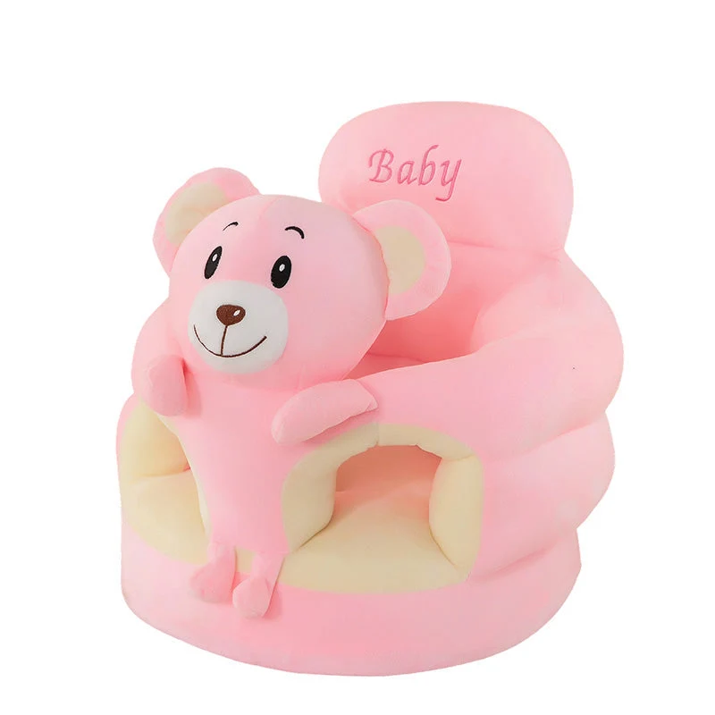 ✨50% Rabatt✨🐻 Cartoon‑Baby‑Stützsofa – Anti‑Roll‑Sitzsessel für Babys mit stabiler Rückenlehne, weicher Plüsch‑Bodensitz für Kleinkinder
