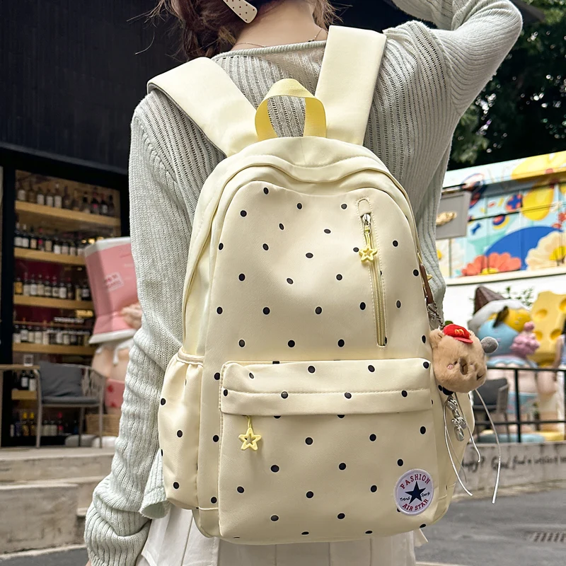 Verspielt Polka Dot Freizeit Rucksack Karnz